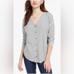 New without Tags Pink Rose Light Gray Knit Sweater Size S